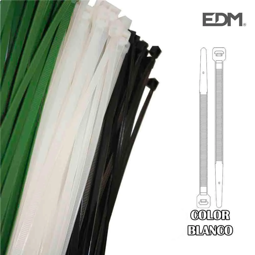 Abra&ccedil;adeiras Natural 250x4,8mm (Saco 100 Unid.) Nylon de Alta Qualidade