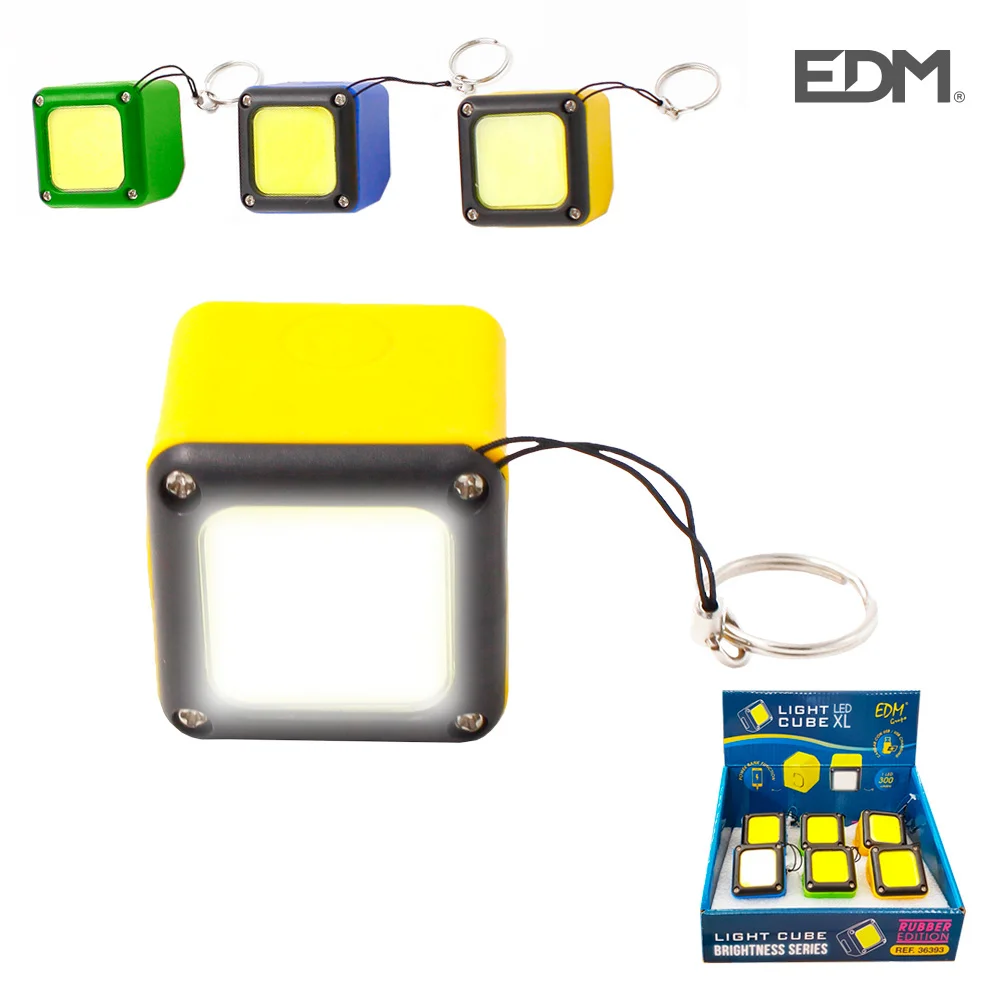 Lanterna com Cob LED 300lm Recarreg&aacute;vel com Usb + &Iacute;man. Fun&ccedil;&atilde;o Power Bank. Cores Sortidas Edm