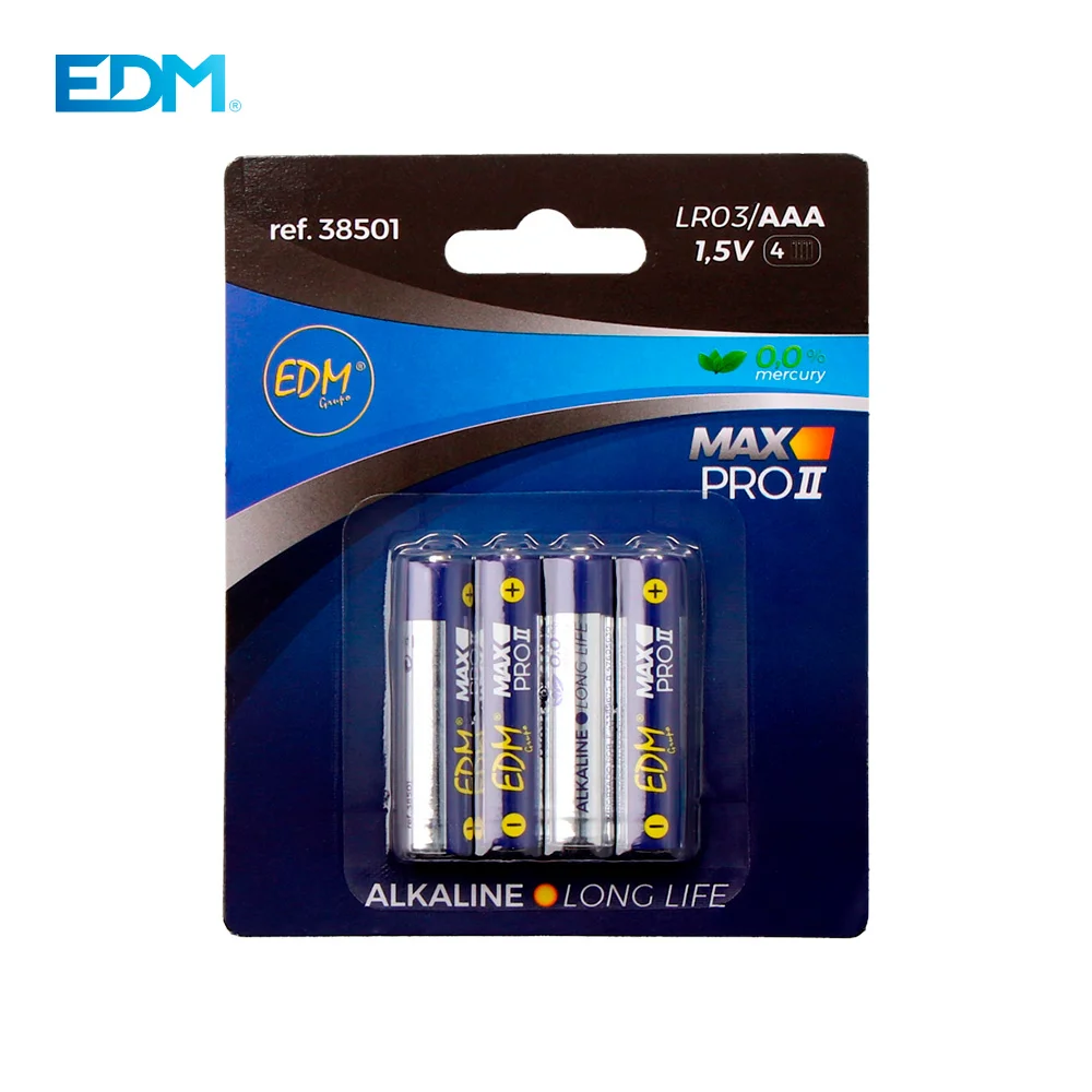 Pilha Alcalina Long Life Lr-3  AAA Edm (Blister 4.