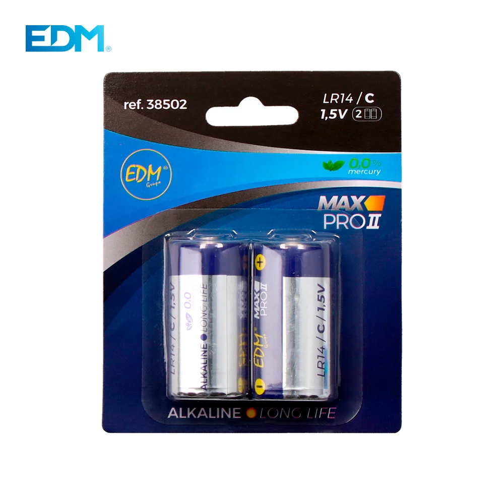 Pilha Edm Alcalina Long Life C - Lr14 1,5v (Bl&iacute;ster 4 Unid.) &Oslash;26,2x50mm