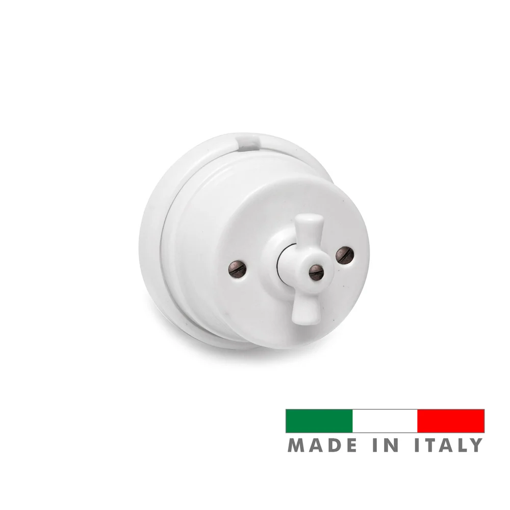 Comutador La&ccedil;o Porcelana Serie Vintage  10a-250v
