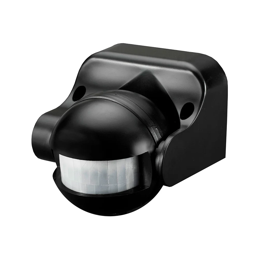 Detector de Movimento com Regulador Noite/Dia Ajust&aacute;vel 180&deg; Ip44 Preto Edm