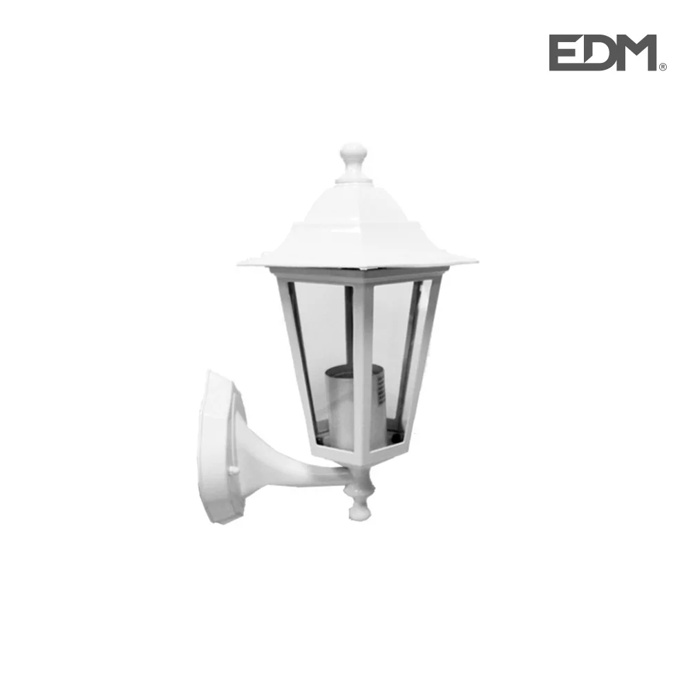 Aplique de Parede Tipo Farol Aluminio e Vidro 34x.