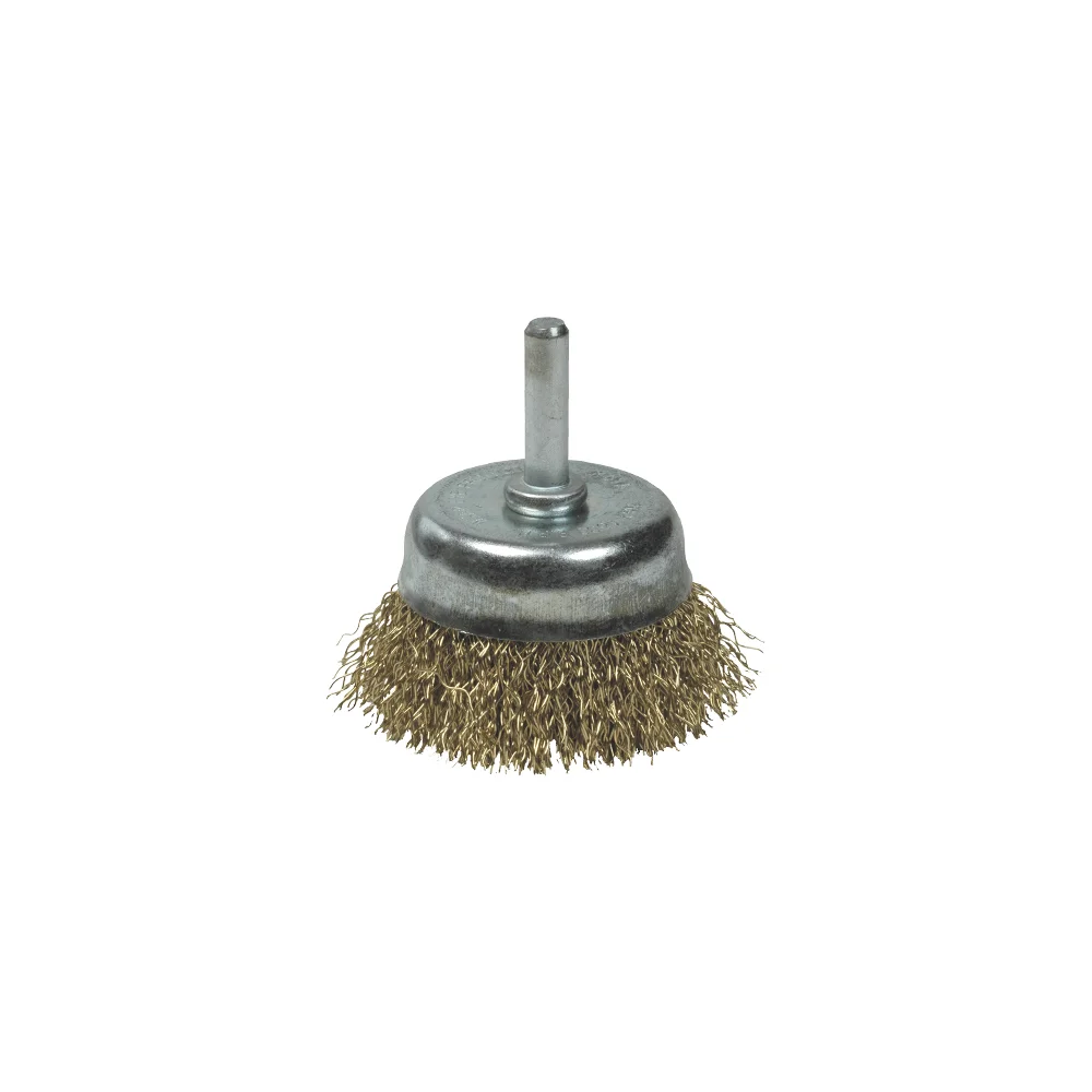 Escova Con Espiga A&ccedil;o Ondulado 75mm Fat075 Mota