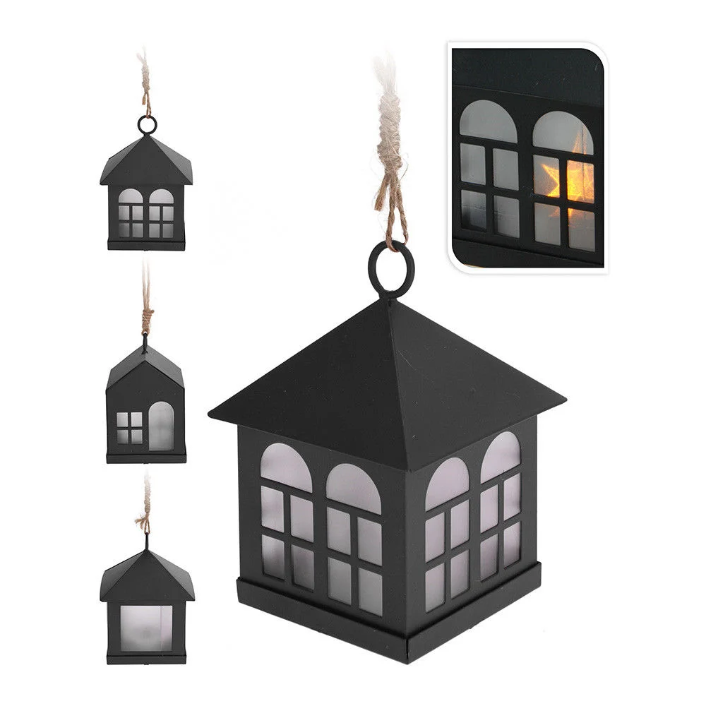 Farol Lanterna de LED Preto 6x8cm
