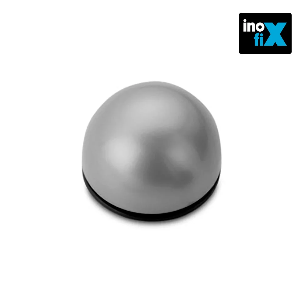 Batente Adesivo Flexivel Cinzento Metalizado (Blister 2 Unid.) Inofix