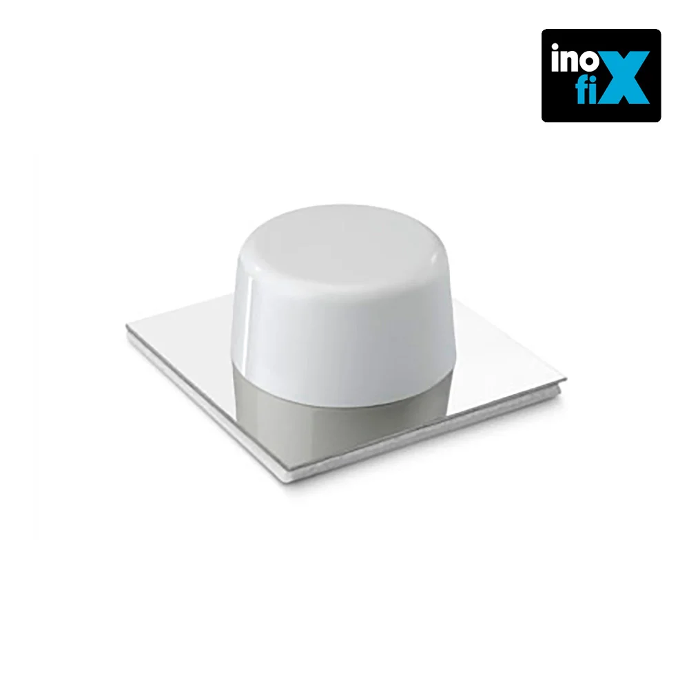 Batente Adesivo Branco-Cromado (Blister 2 Unid) I.