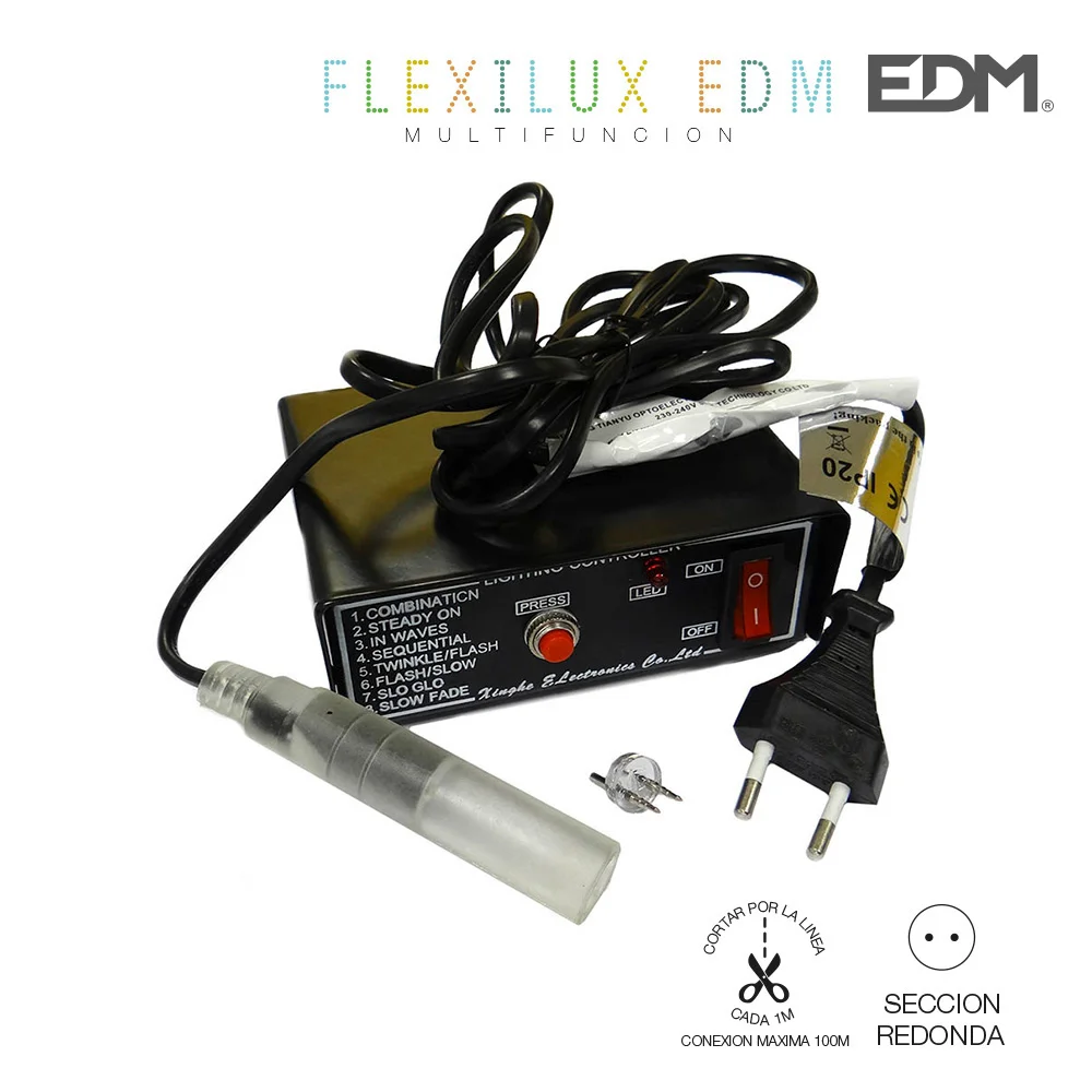 Programador para Tubo Flexilux 2 Vias Ip44 100m Edm