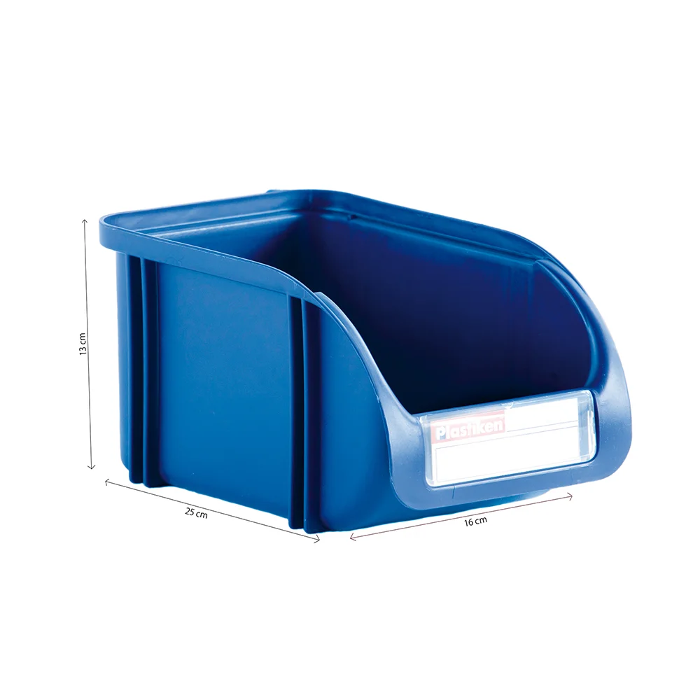 Caixa Contentora Empilh&aacute;vel 16cm Titanium Azul