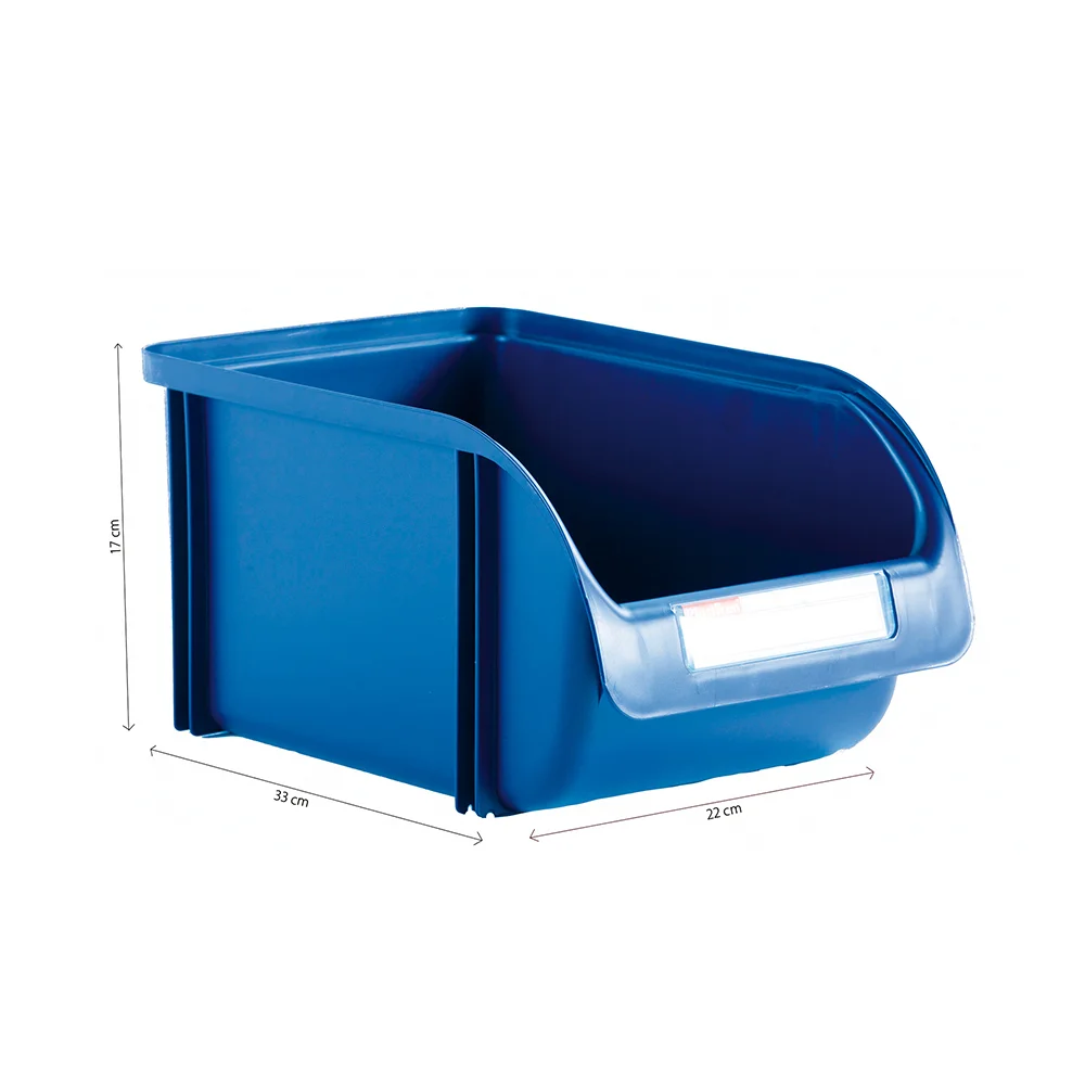 Caixa Contentora Empilh&aacute;vel 21cm Titanium Azul