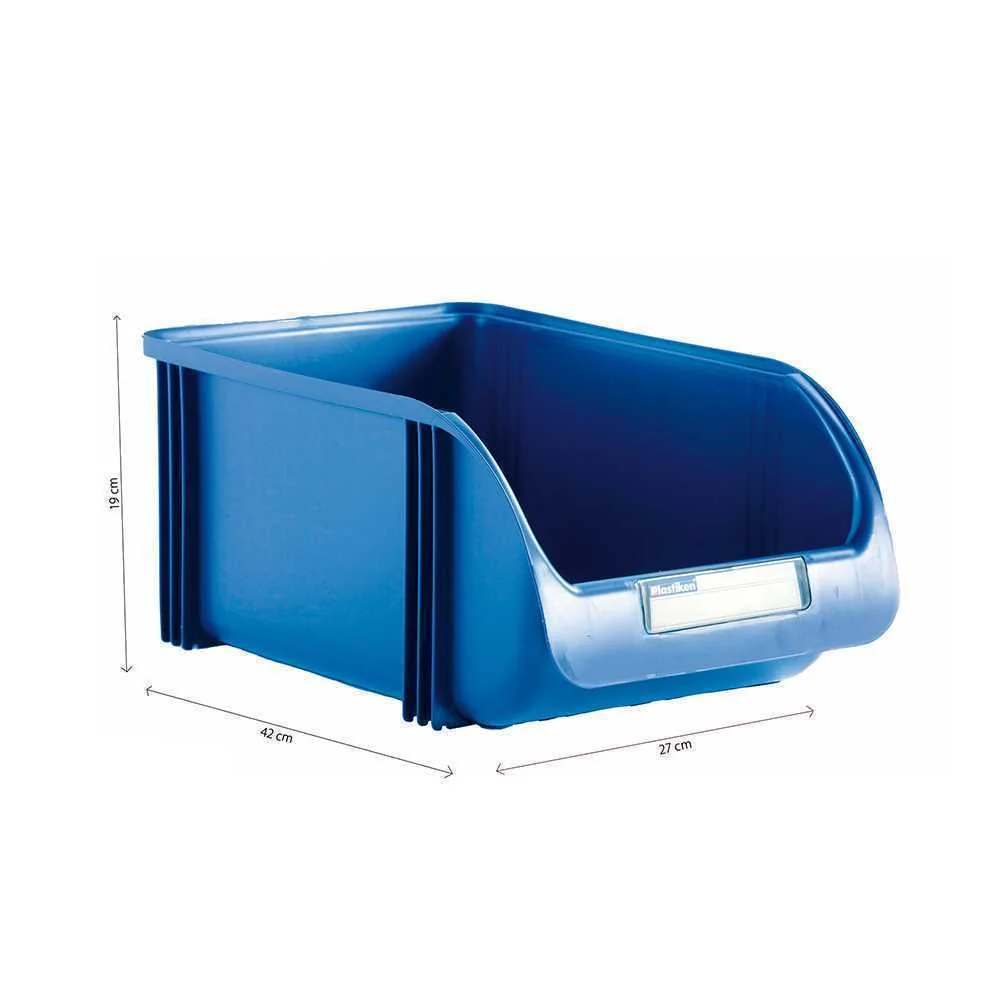 Caixa Contentora Empilh&aacute;vel 27cm Titanium Azul