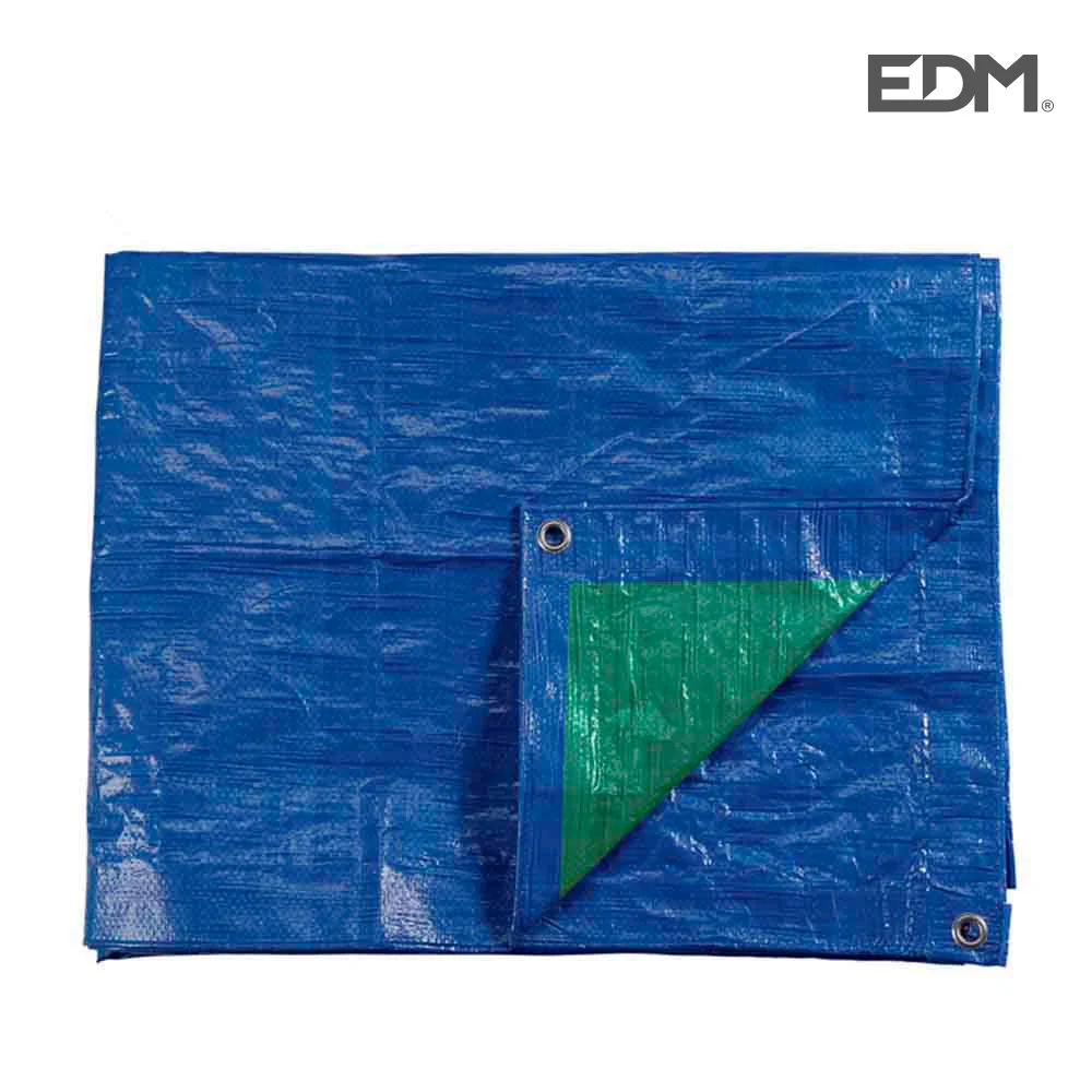 Toldo 6x10m de Cara Dupla. Cor Azul/Verde. Densidad 90g/M&sup2; Edm