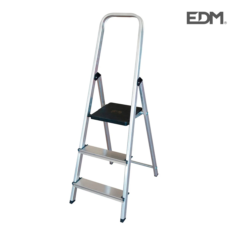 Escadote Dom&eacute;stico Alum&iacute;no 3 Degraus Edm