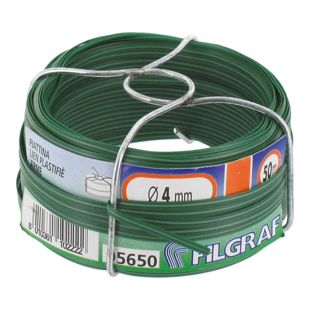 Arame Plastificado Verde 4mmx50mts Multi Usos