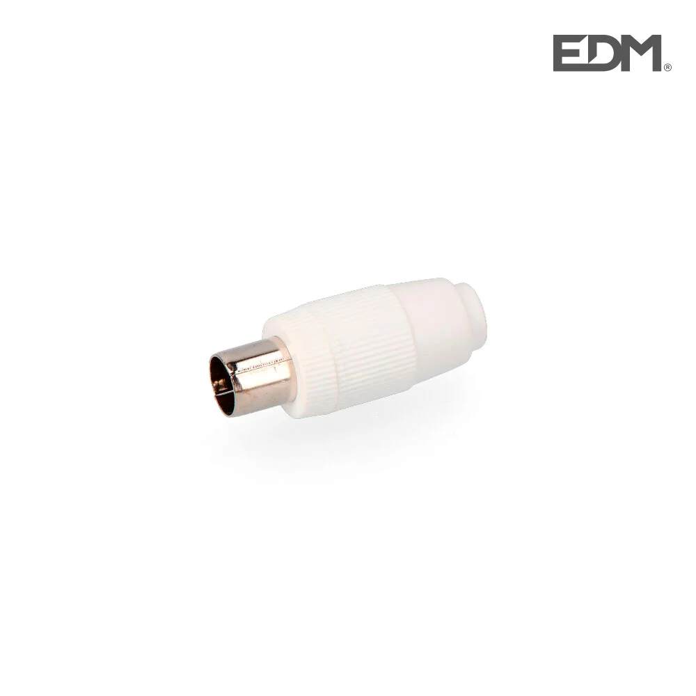 Ficha Tv Macho Reto 9,5mm Retractilado Edm