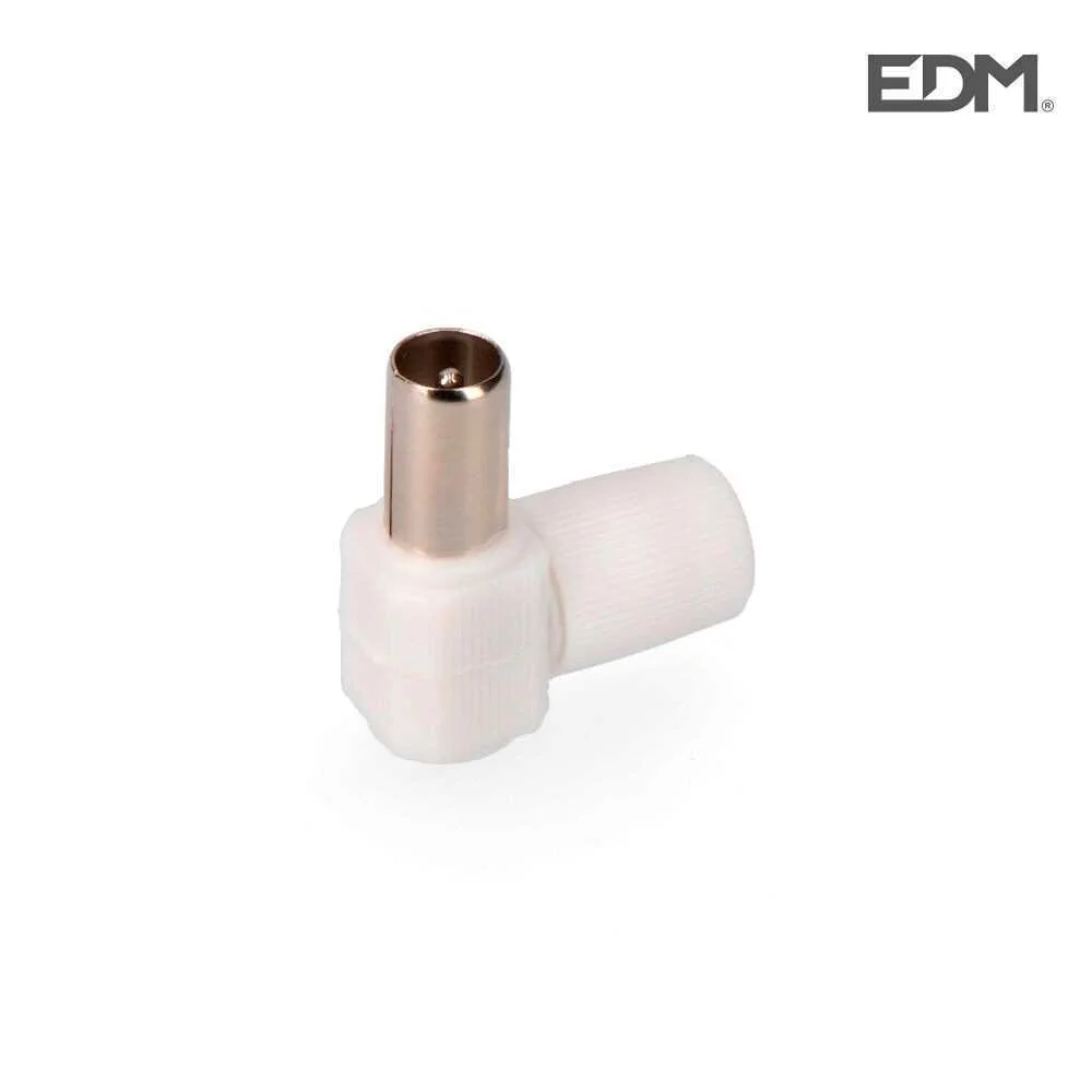 Ficha Tv Macho Curva 9,5mm Retractilado
