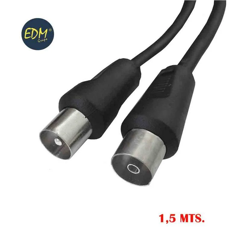 Prolongador Tv-Video 9,5mm, 1,5m Embalado Preto Edm