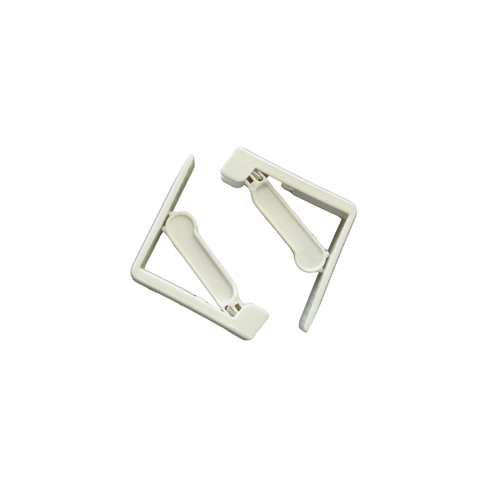 Pack 4 Pin&ccedil;as para Toalhas de Mesa Ajustavel com Mola Cor Branco