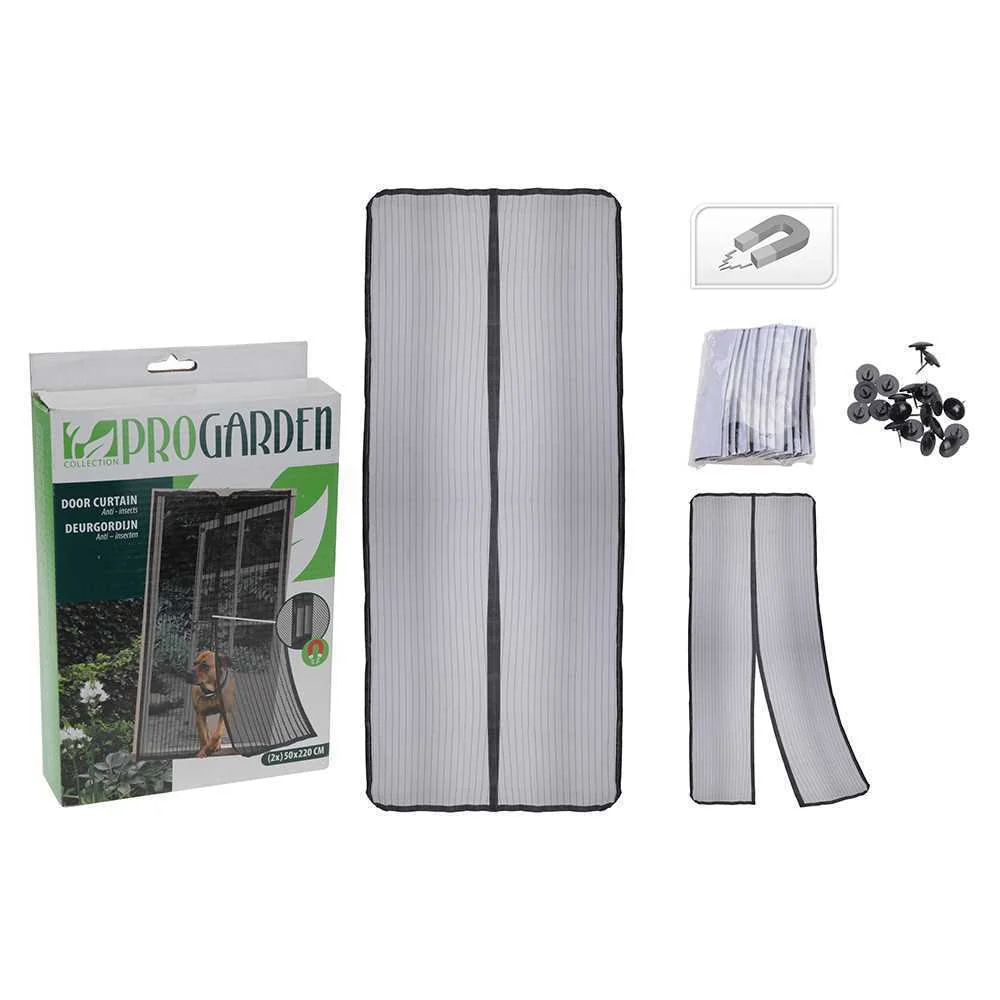 Mosquiteira 2 Pe&ccedil;as com Sujei&ccedil;ao Magnetica 50x220cm Preta