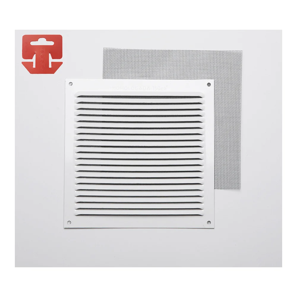 Grelha Anti-Mosquito Aluminio 0.6 Branco Laqueado 170x170mm (G)
