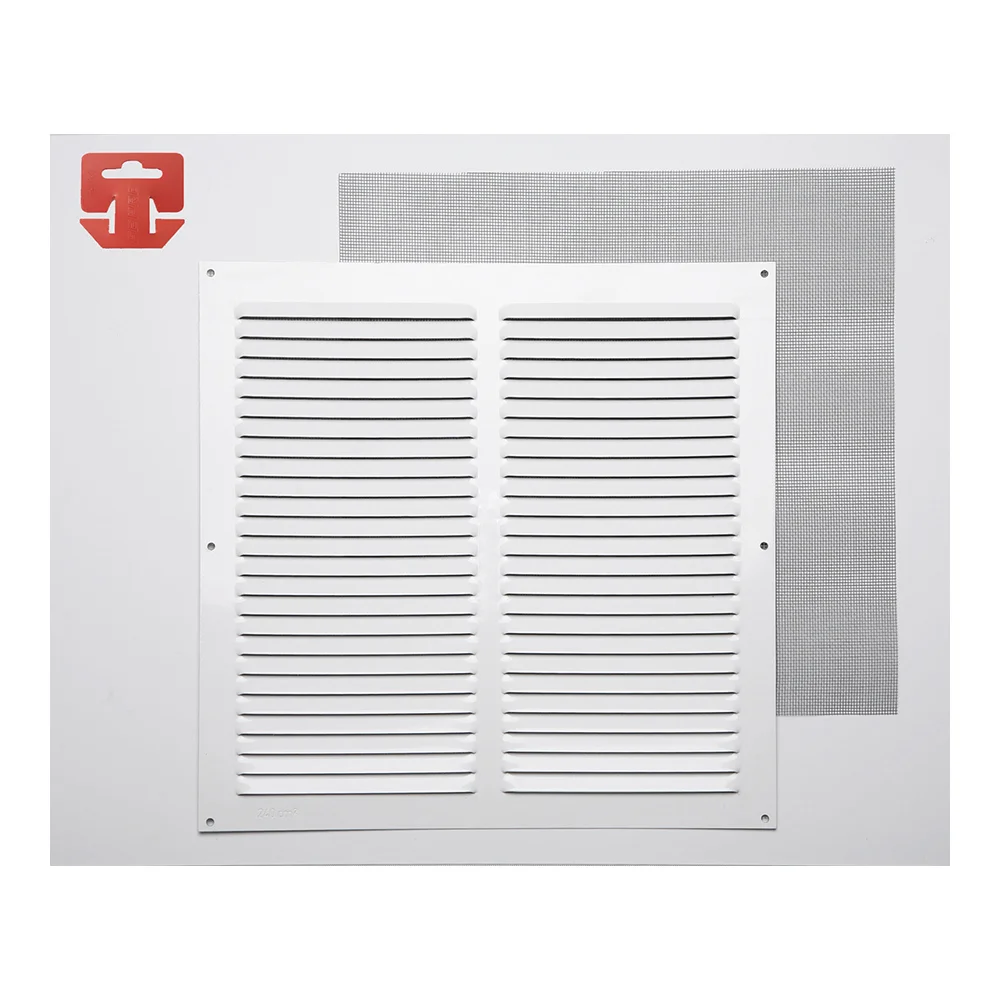 Grelha Anti-Mosquito Aluminio 0.6 Branco Laqueado 300x300mm (G)