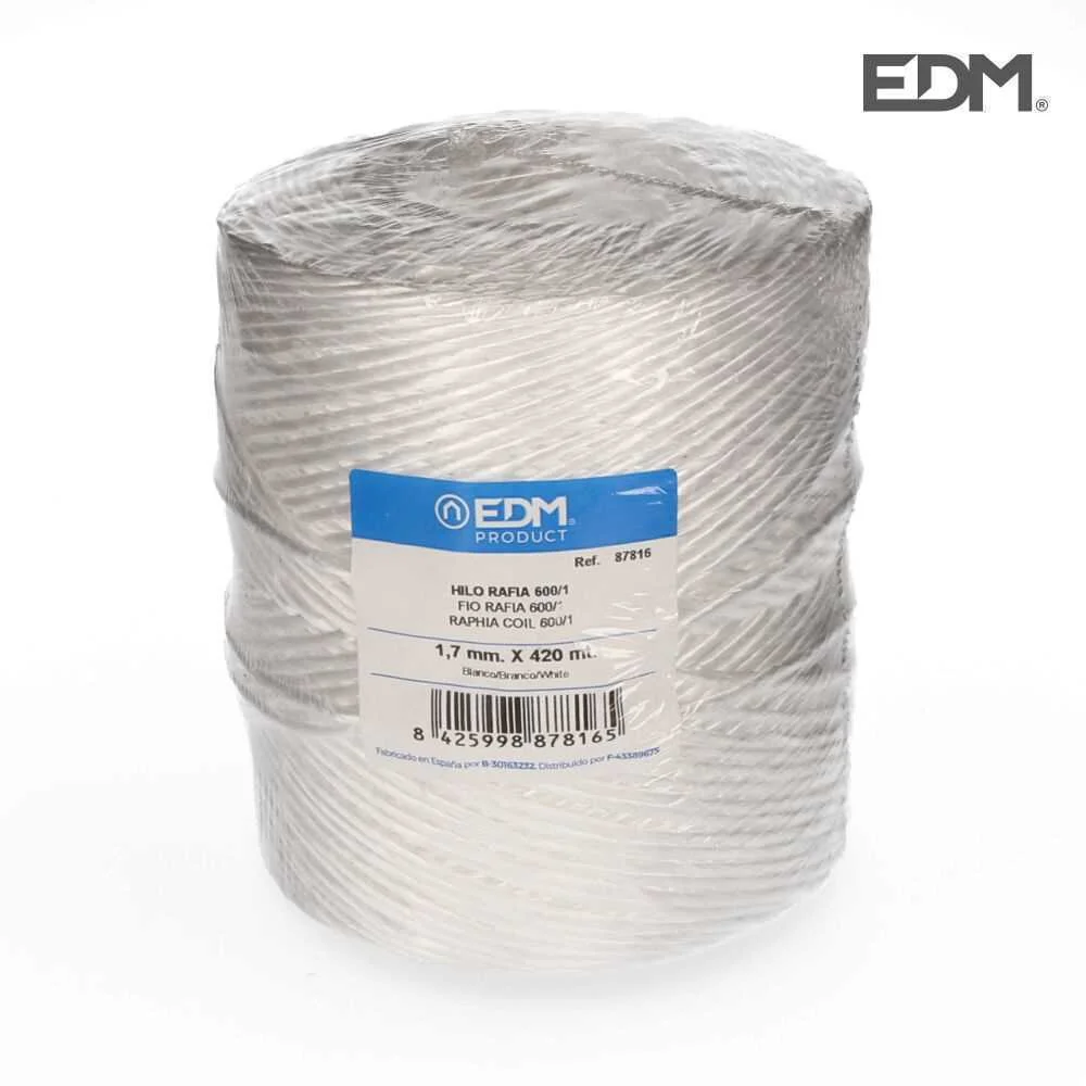 Fio Rafia 600/1 Bobian 750g/420m Branco Edm