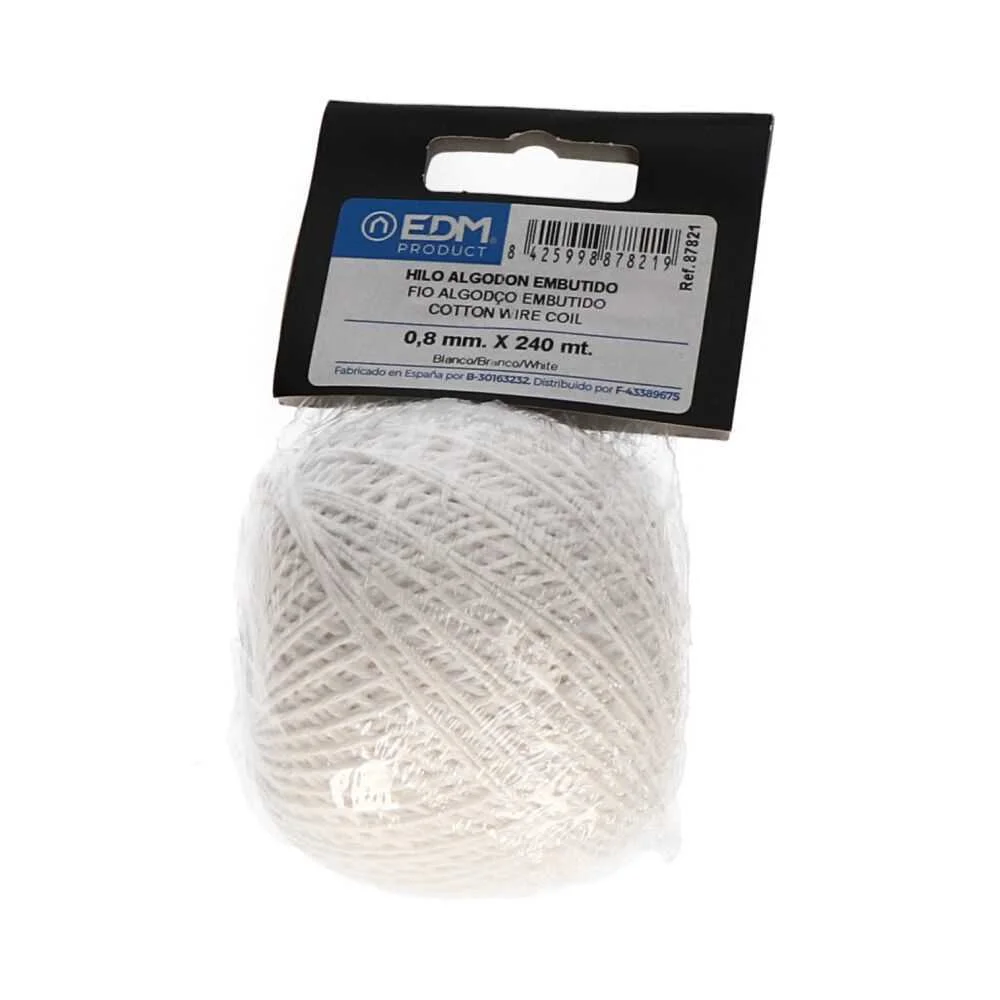 Fio Algod&atilde;o 100g/240m Branco Edm