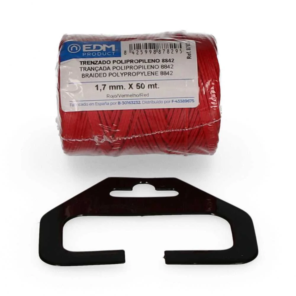 Bobine Tran&ccedil;ada Polipropileno 8842 50m Vermelho Edm