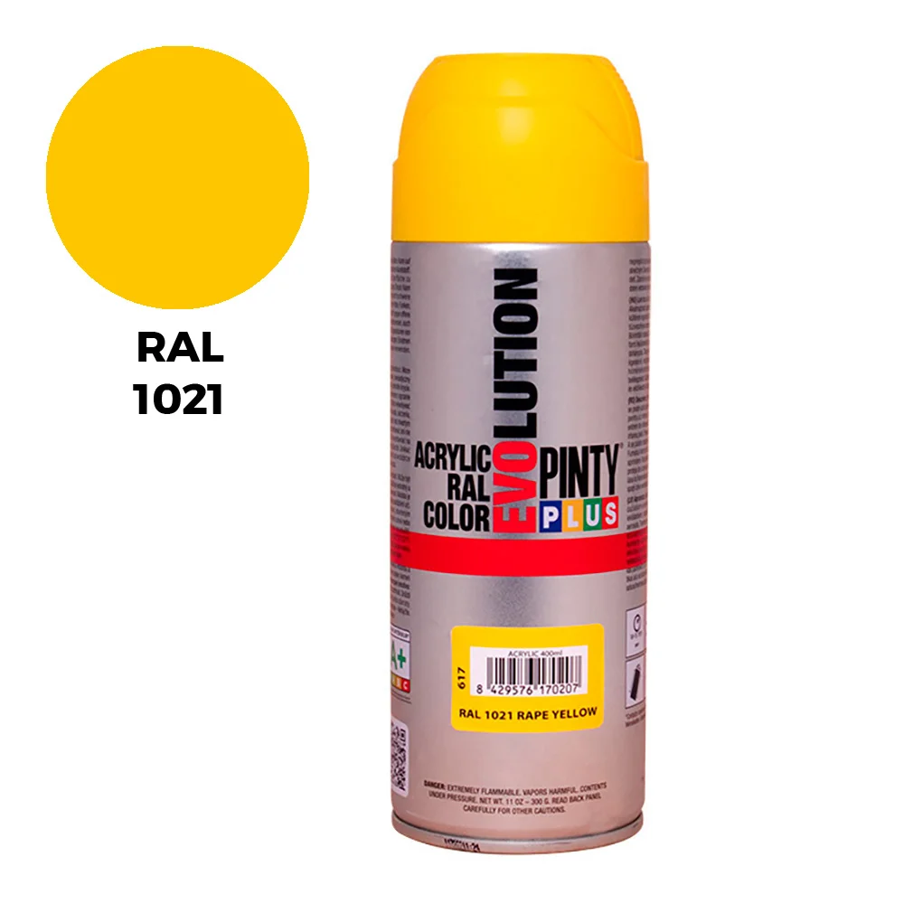 Pintura em Spray Pintyplus Evolution 520cc Ral 1021 Amarillo Colza