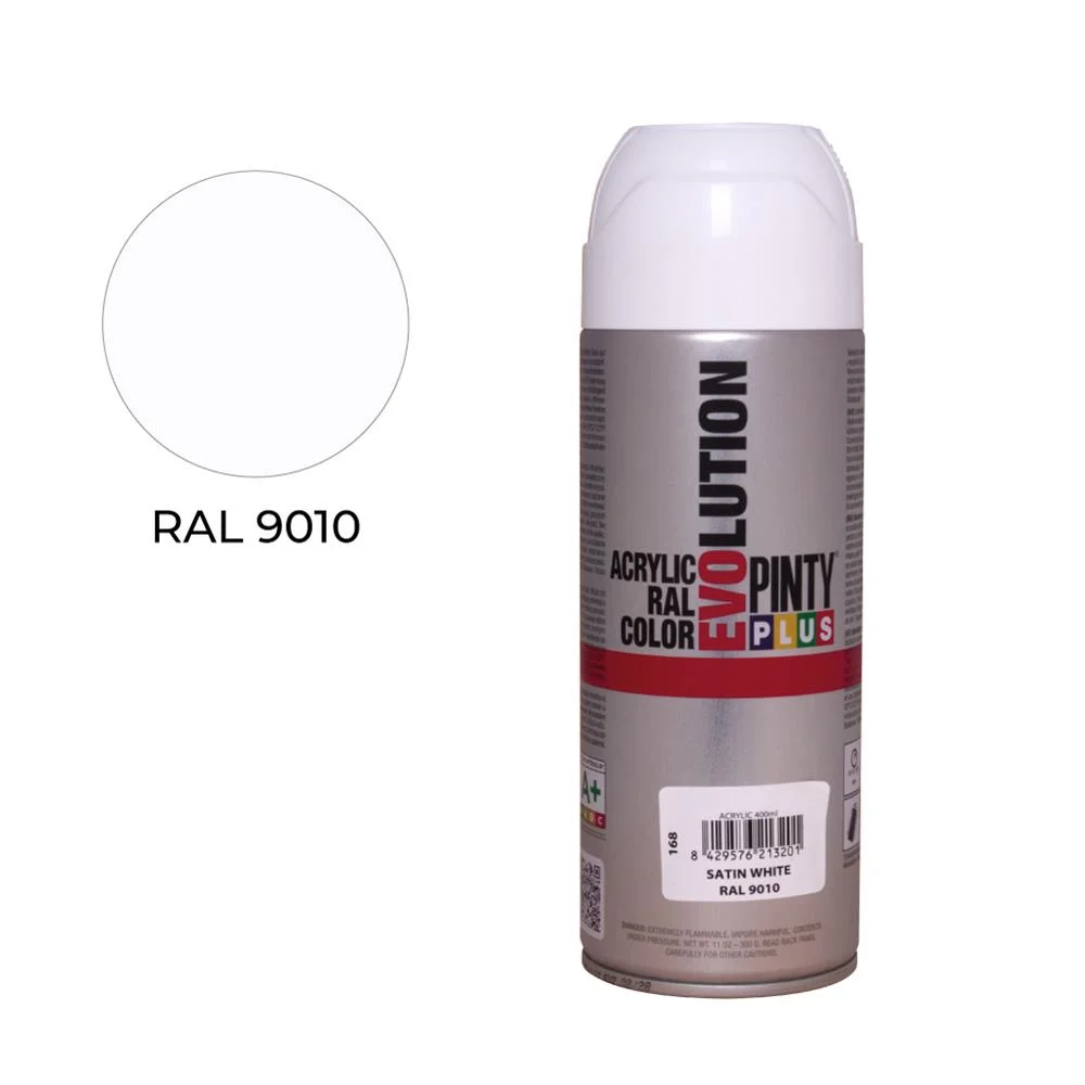 Pintura em Spray Pintyplus Evolution 520cc Ral 9010 Branco Puro Acetinado