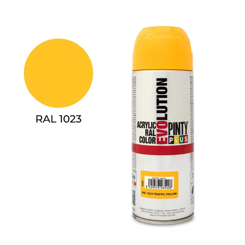 Pintura em Spray Pintyplus Evolution 520cc Ral 1023 Amarelo Transito
