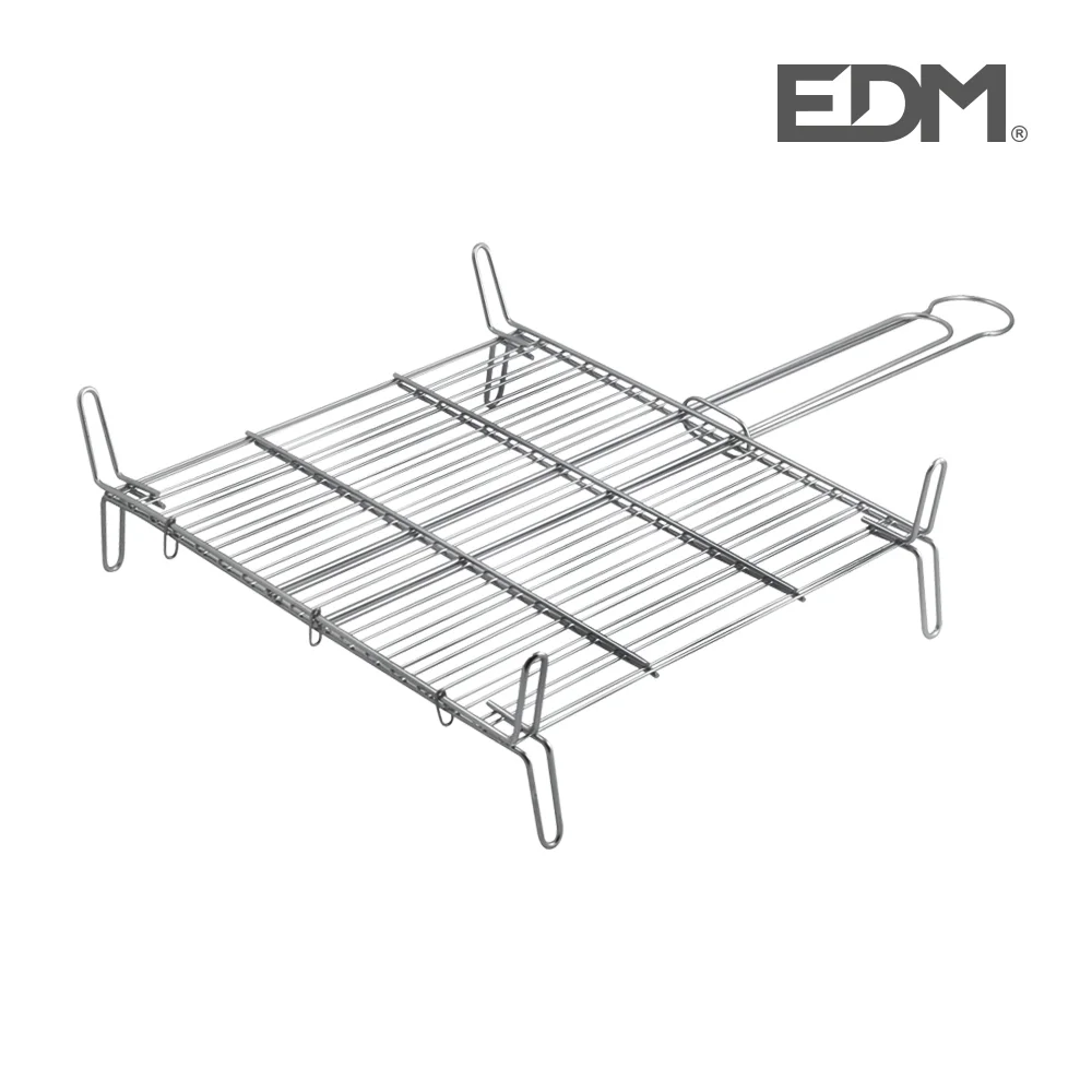 Grelha Dupla com Pes 35x35cm Edm - 2 Lados