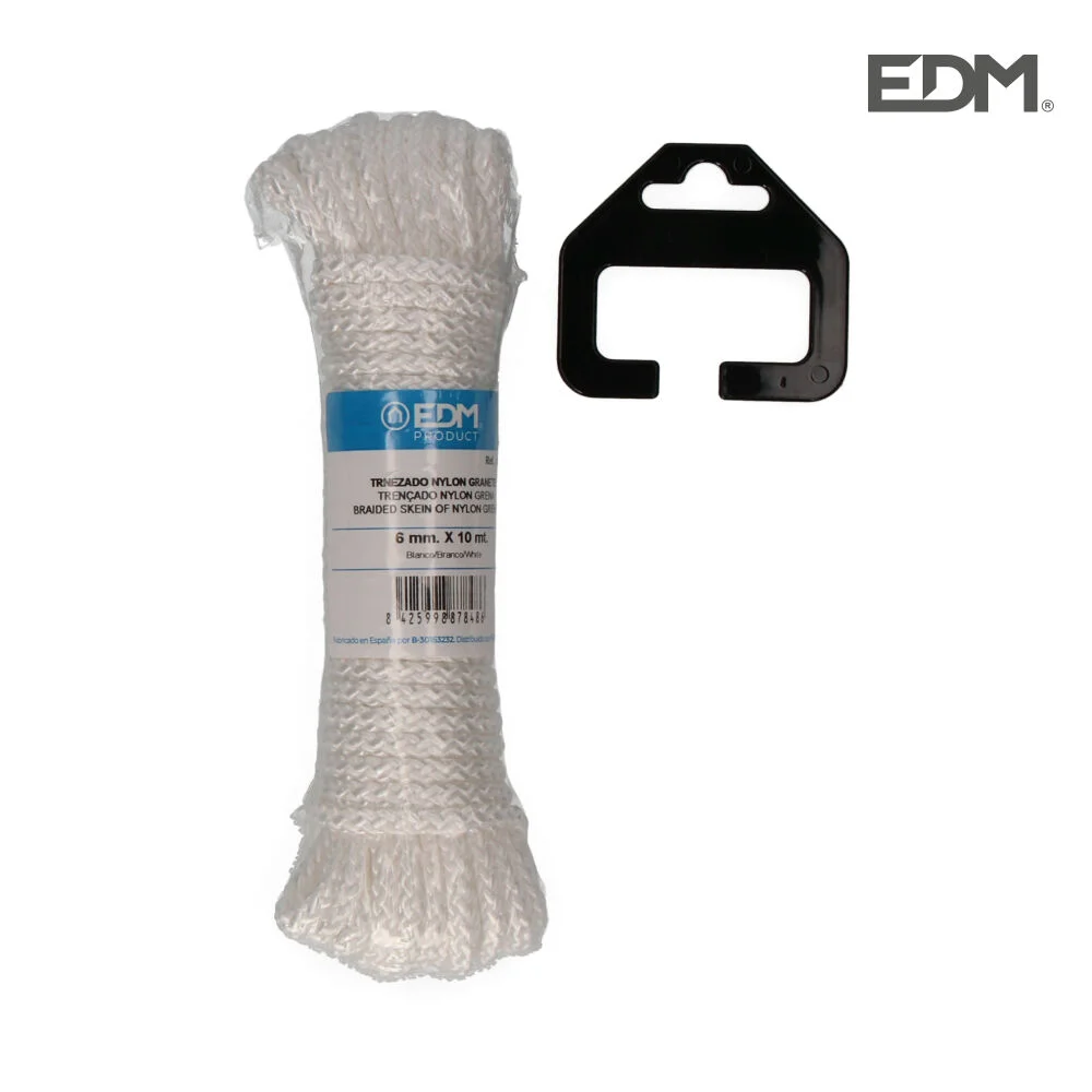 Rolo Tran&ccedil;ado Nylon 10m Branco Gren&aacute; Edm