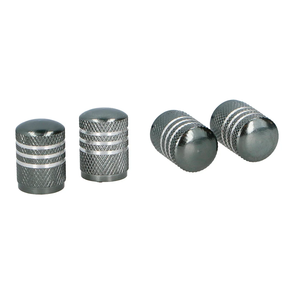 Set De 4 Tamp&otilde;es De V&aacute;lvulas Rodas De Carro Cinza