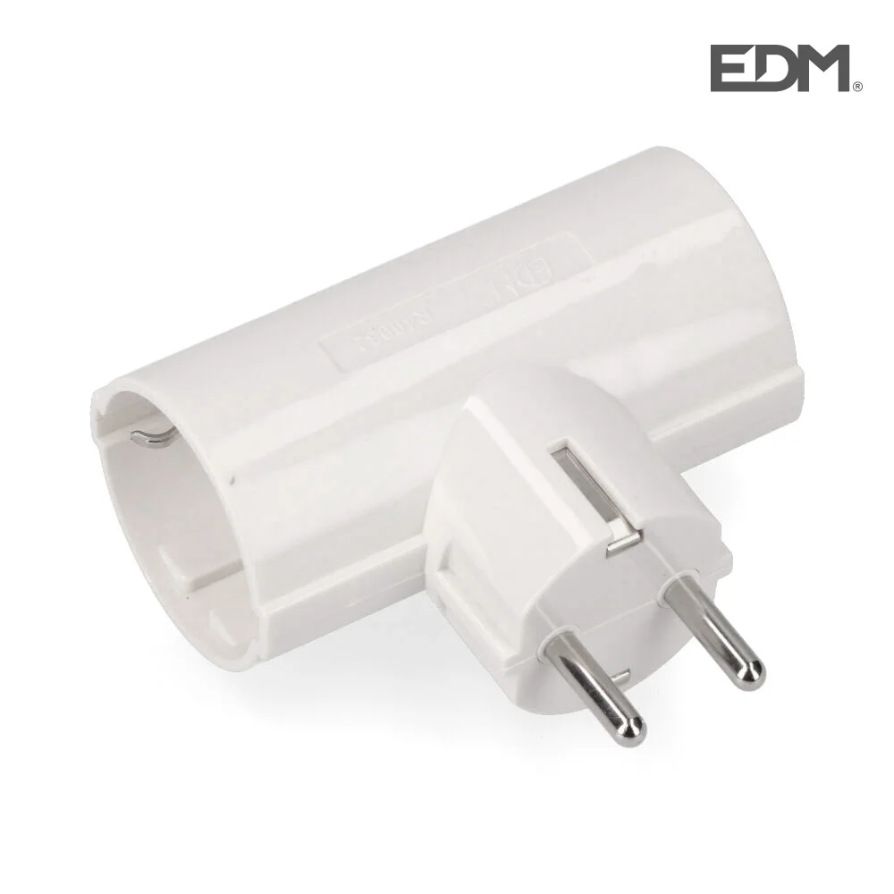 Ficha 2 Tomadas Baquelite (Embalada) T/Tl 16a 250v Edm