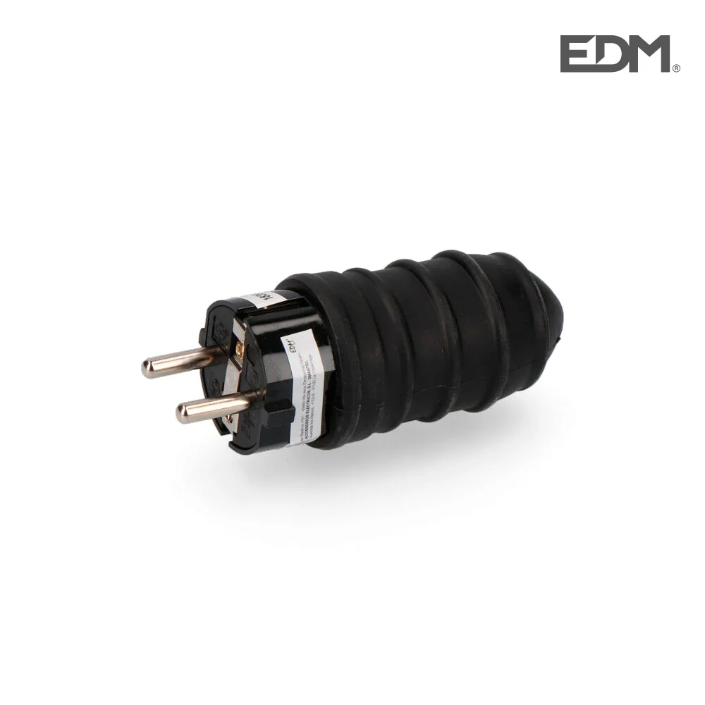 Ficha De Boracha 16A T/Tl 4,8Mm Embalada Edm