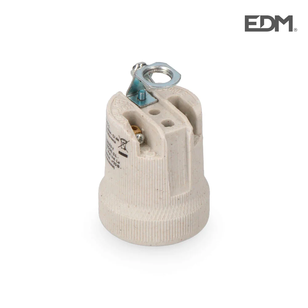 Casquilho Porcelana E27 (Embalado) Edm