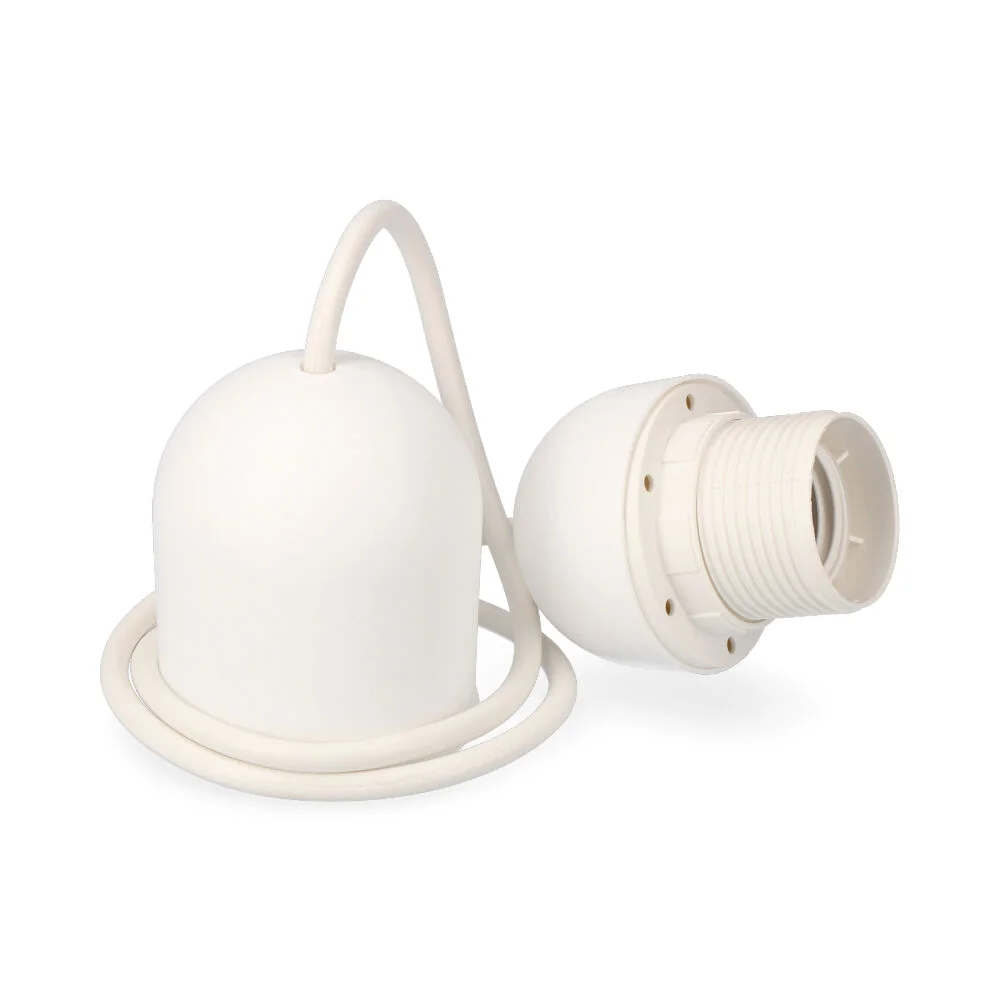 Conjunto Suspens&atilde;o Branco E27 Comprimentodo Cabo 80cm Embalado