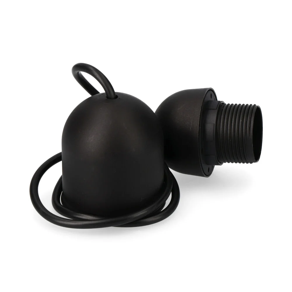 Conjunto Suspens&atilde;o Preto E-27 Embalado