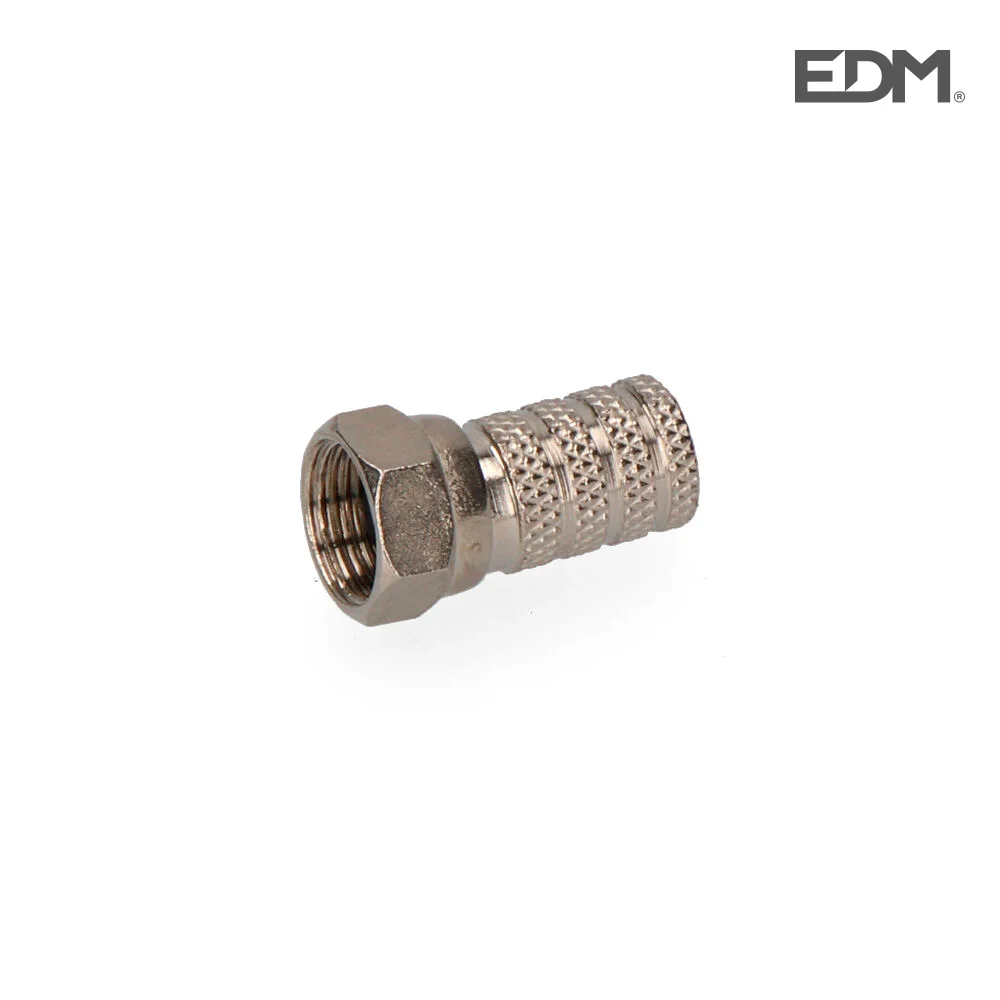 Conector "F" Ficha Macho Parabolica Metalico Edm Embalado