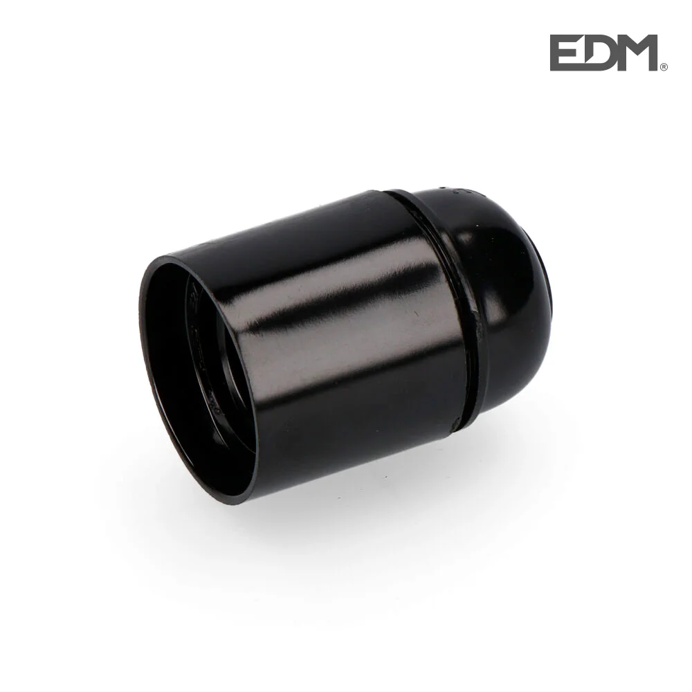 Casquilho Baquelite Refor&ccedil;ado E-27 Branco (Embalado) (22285) Edm