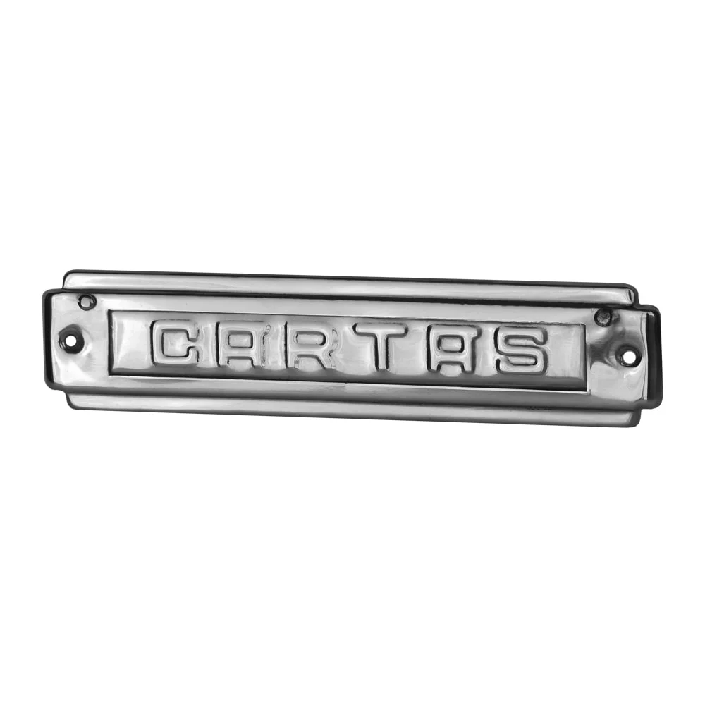 Placa Cartas Inoxidavel 22x25cm