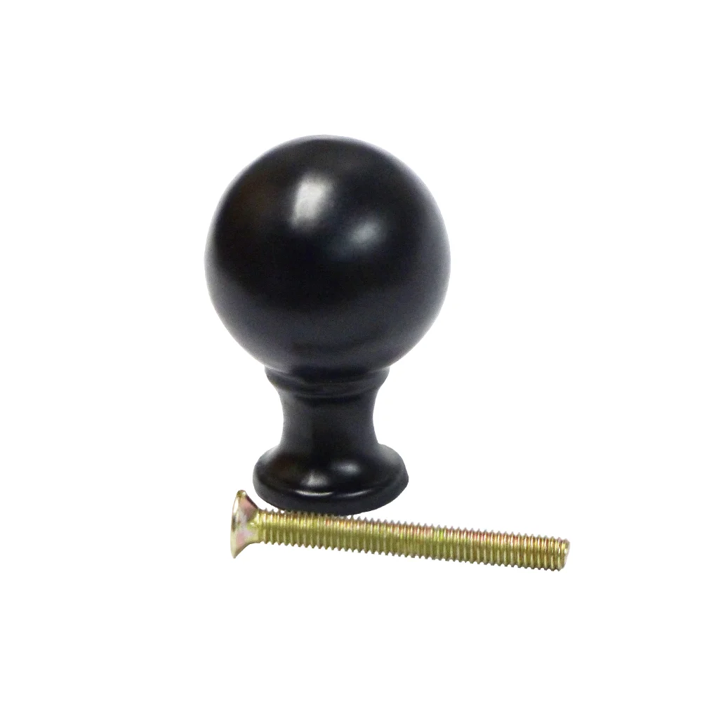 Puxador Bola 18mm H&deg; Preto Edm