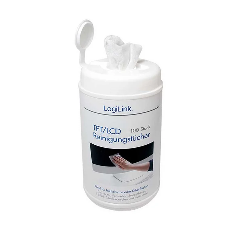 Toalhetes de Limpeza para Ecr&atilde;s (100un) Logilink