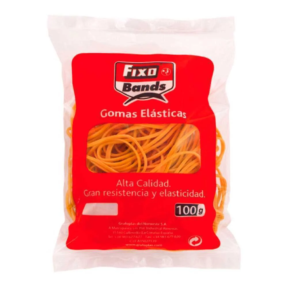 El&aacute;sticos Fixo Saco 100g 2mm X 12cm