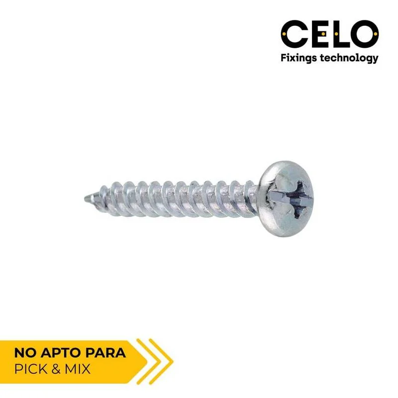 Caixa 100 Unid. Parafuso Tornigrap Pz N&deg;35 Din/Ref Tg 4,8x25mm Zincado Zelo