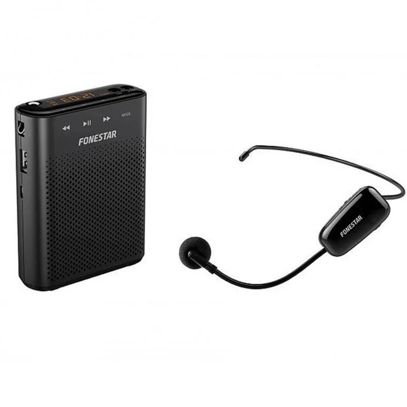 Amplificador Port&aacute;til Usb/Microsd. Microfone Sem Fios Uhf.