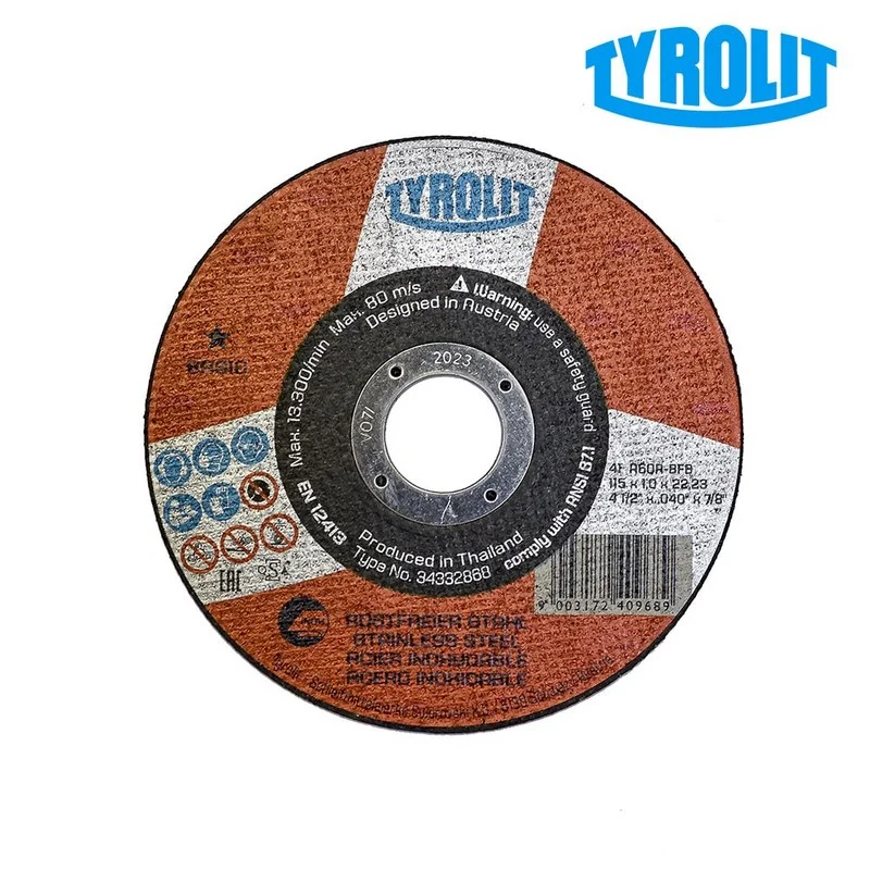 Disco de Corte Reto 41c 115x1x22,23 A60r-Bfb Tyro.