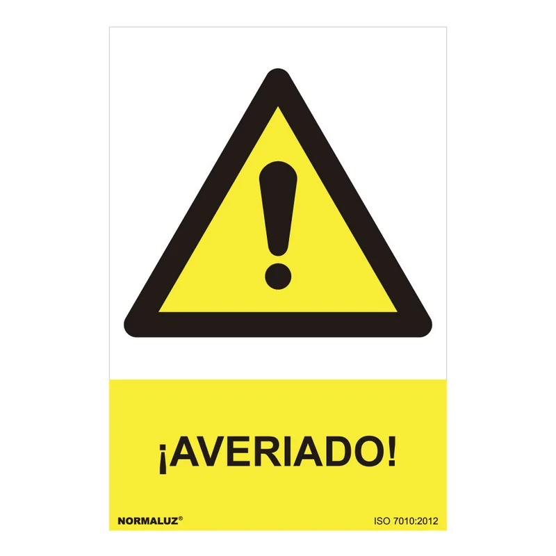 Sinal Perigo Avariado (Pvc 0.7mm) 30x40cm