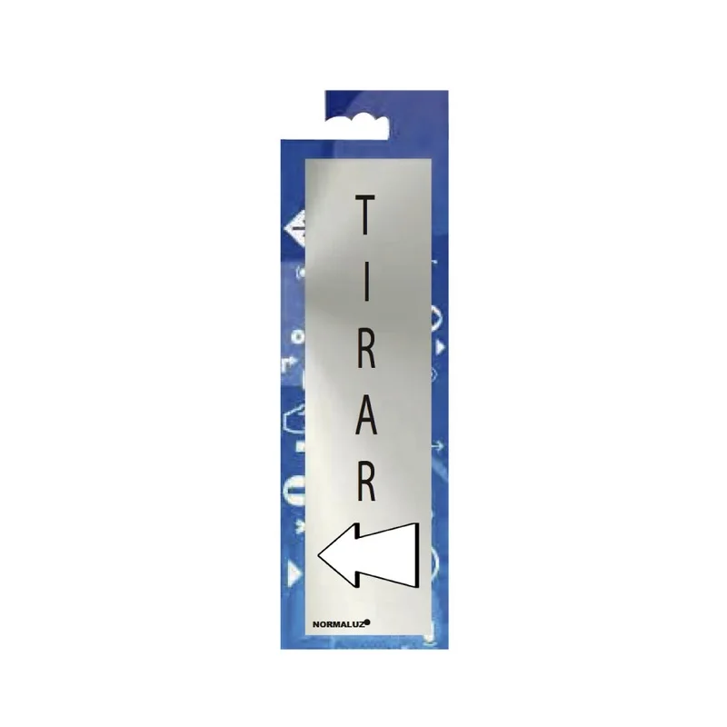 Sinal Informativo Puxar (Inox Adesivo 0.8mm) 5x2